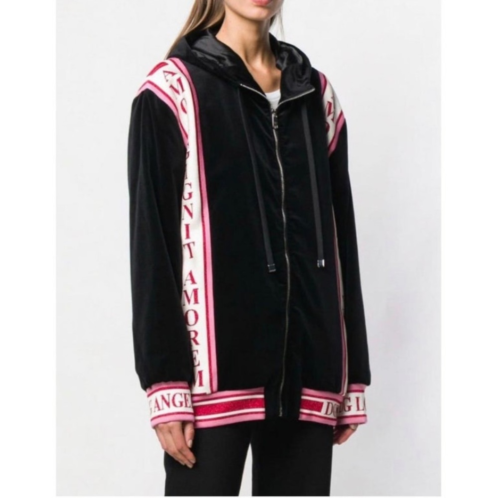 NWT Dolce & Gabbana Kids Girls DG Amor Gignit Amorem Zip hoodie tracksuit top